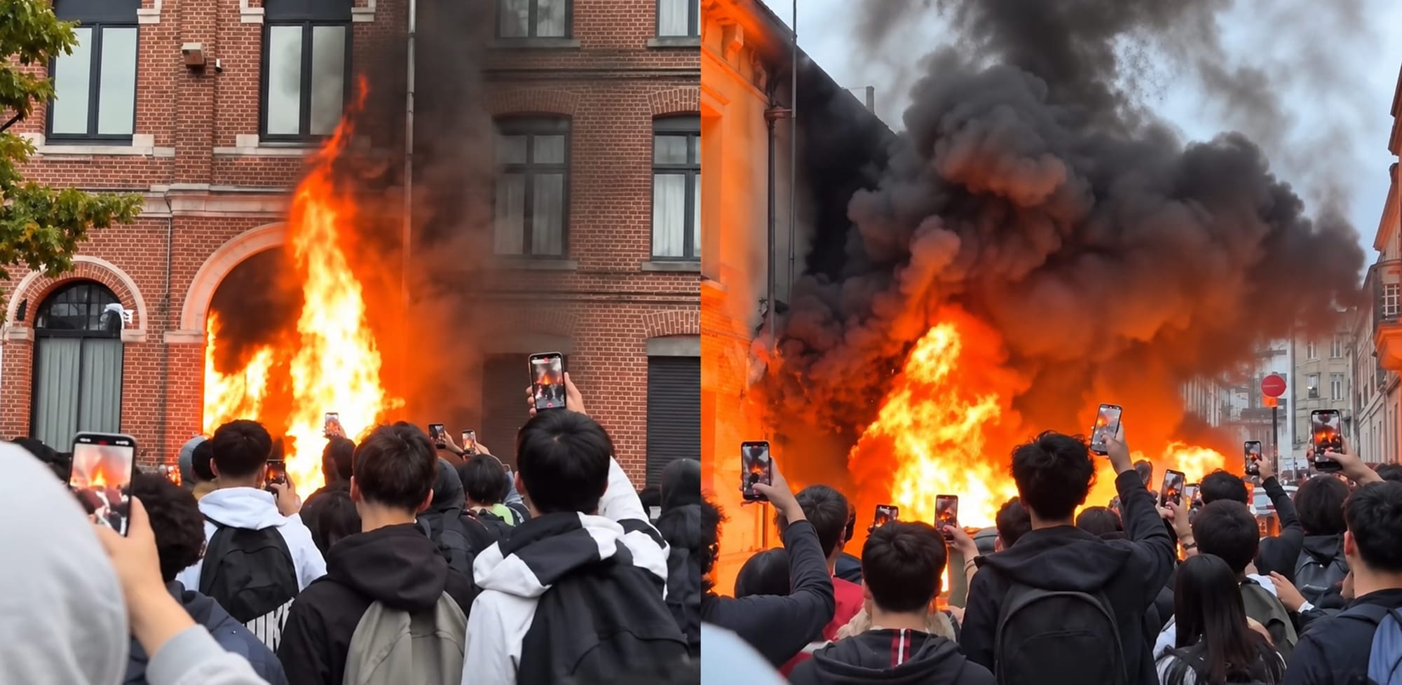 Violence escalates at French school blockades as government links far-left party to mobilisation