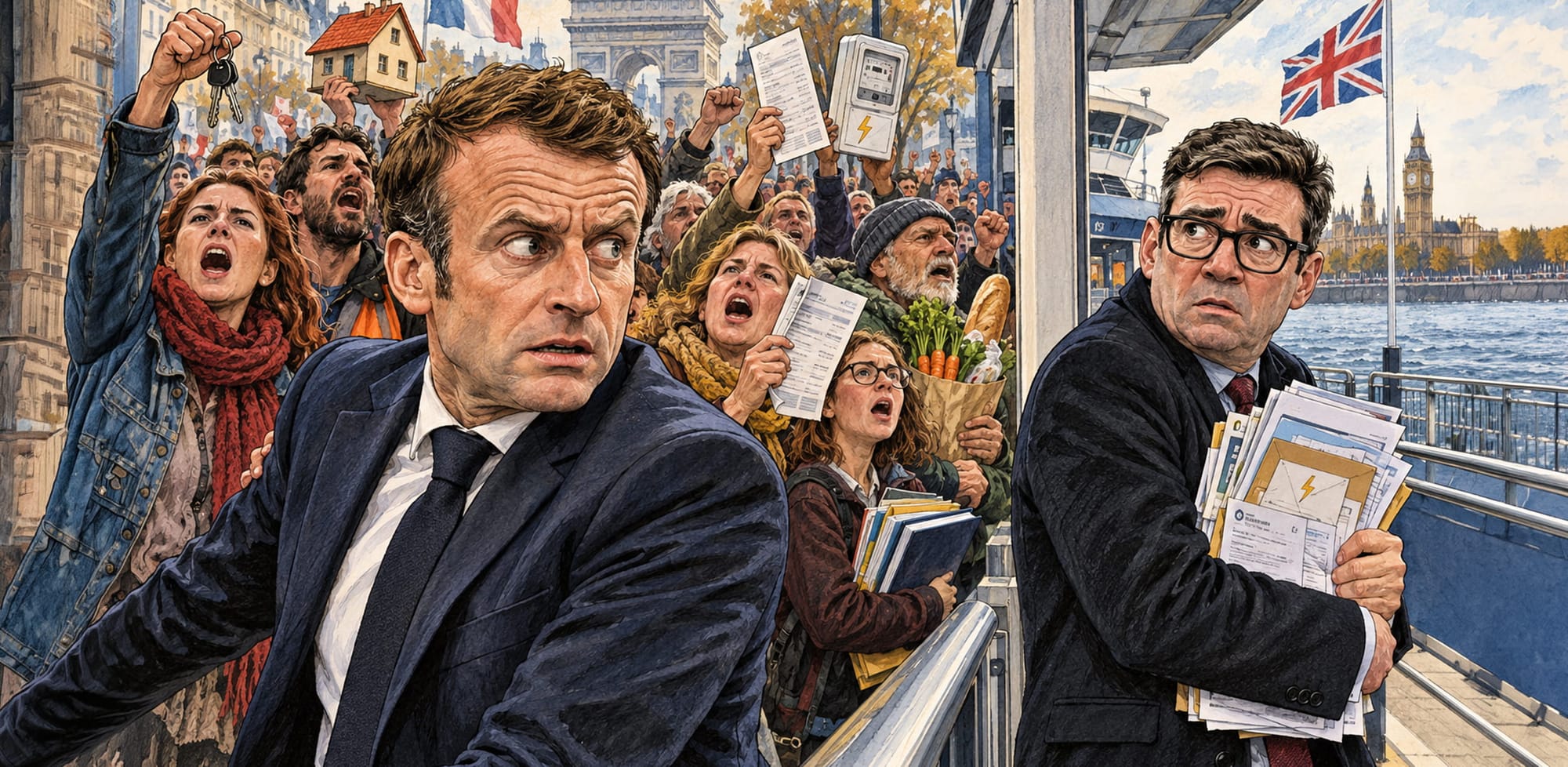 From Paris to Lisbon and Milan, cost-of-living protests spread as Britain stands apart