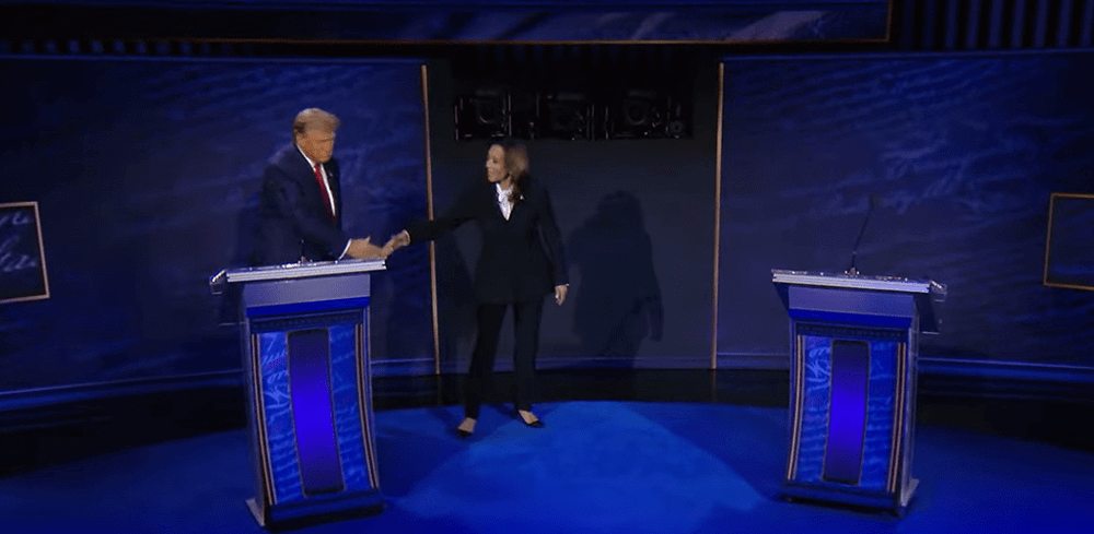 Starting with a handshake, presidential debate between Harris and Trump then turns fierce, and pointed post image