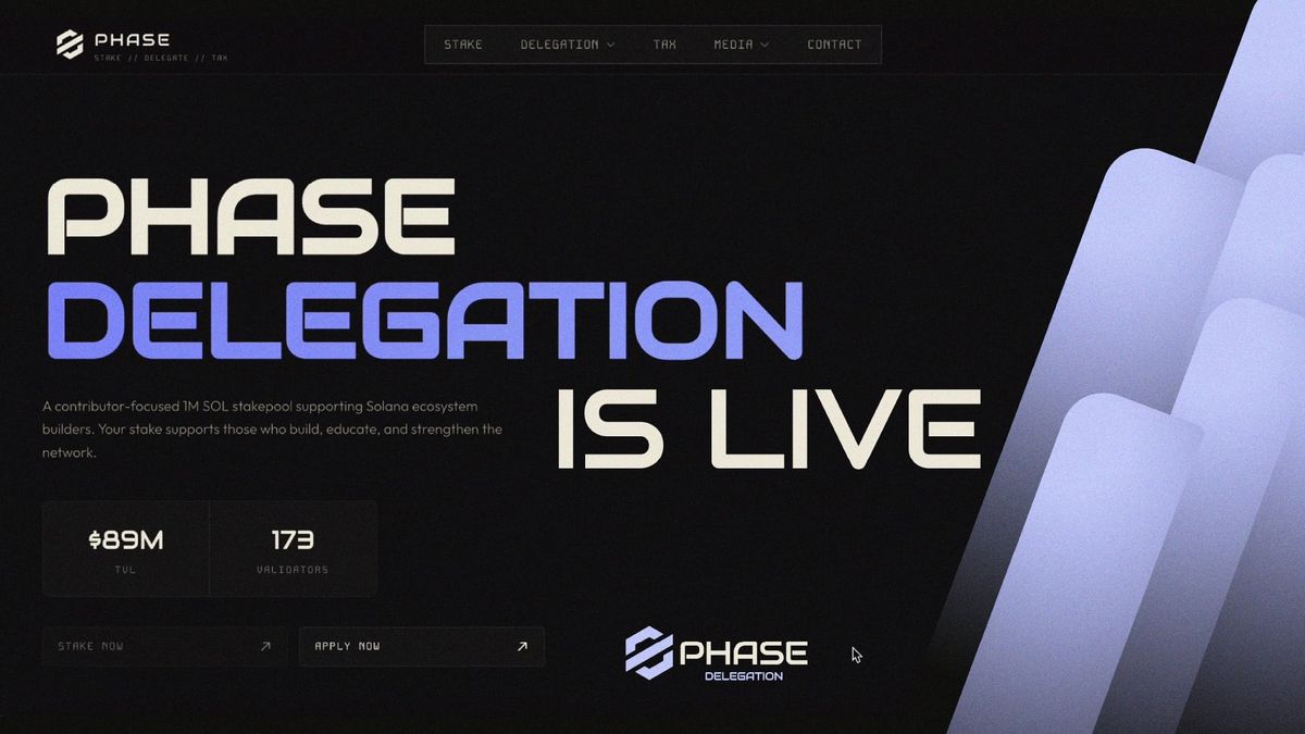 Phase Delegation Is Live — Merit-Based Solana Validator Staking