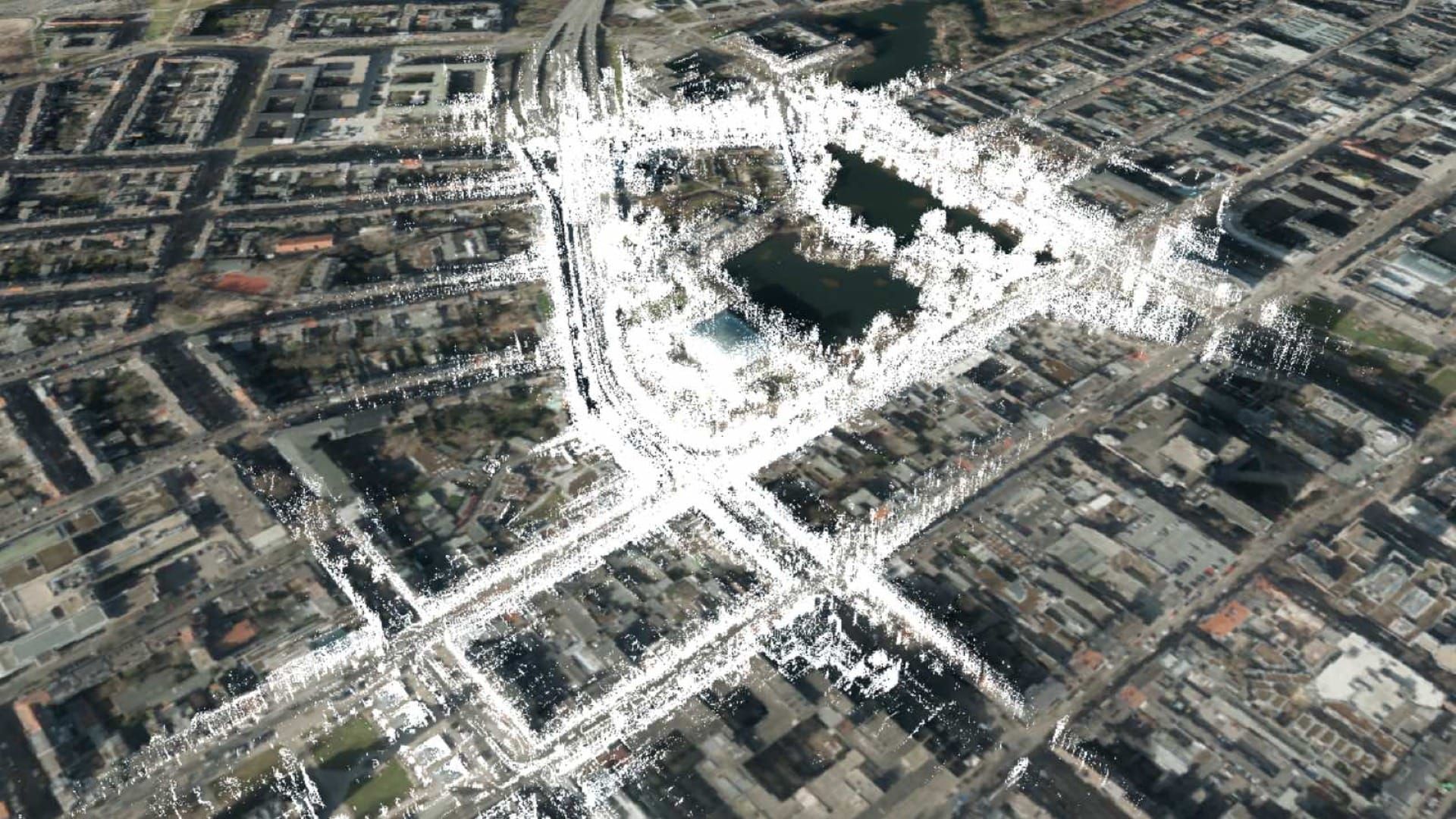 Lidar maps a city