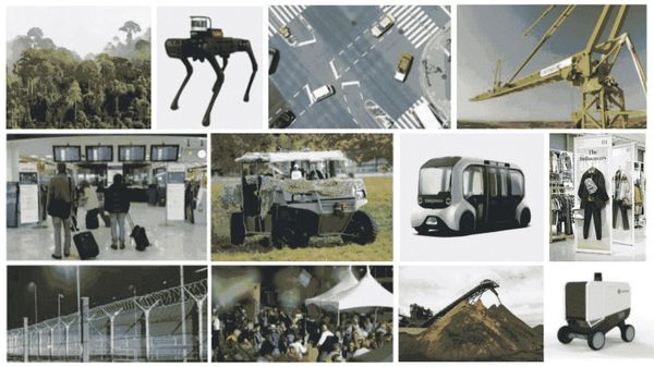 Overview of diverse real-world applications powered by Outsight’s 3D LiDAR technology, from airports and retail to autonomous vehicles, robotics, and smart infrastructure.