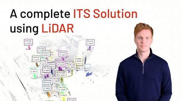 LiDAR-based Intelligent Transportation System (ITS) interface displaying real-time traffic flow and analytics.