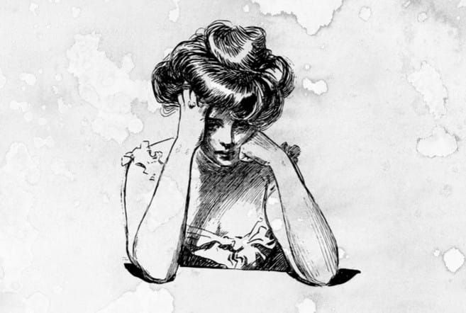 [menopausal woman stares blankly]