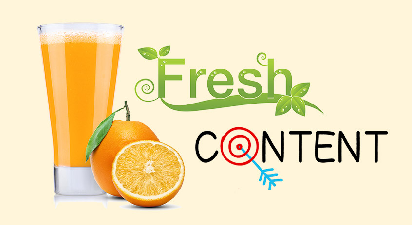 Fresh social media content