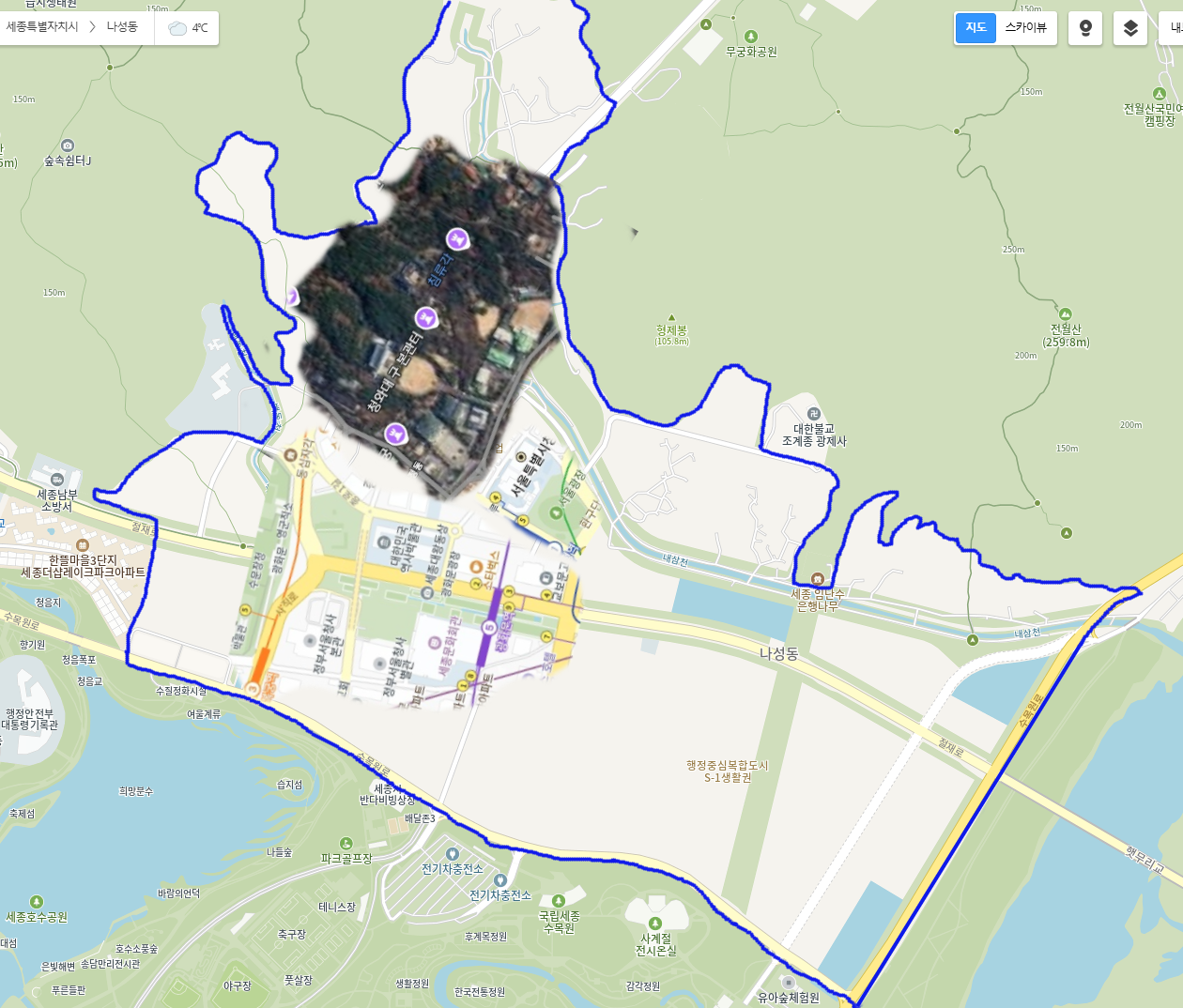 청와대 + 광화문 + 서울시청앞 광장까지 추가한 결과