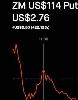 ZM 114PUT ROBINHOOD 图