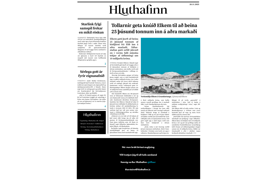 Elkem, Starlink og góður gangur í eignasafni Frumtaks