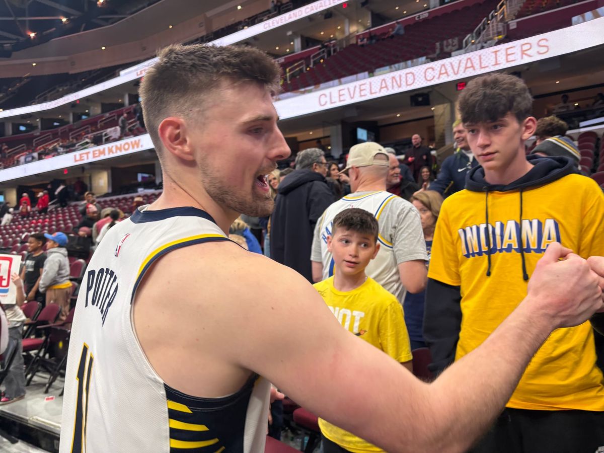 How Micah Potter pulled off a gender reveal in Pacers loss to Cavaliers