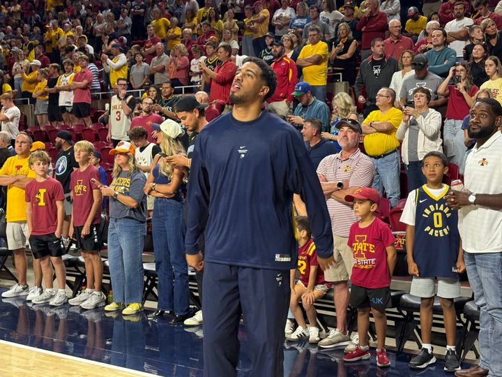Behind the scenes in Hilton Coliseum as Tyrese Haliburton returned to Ames