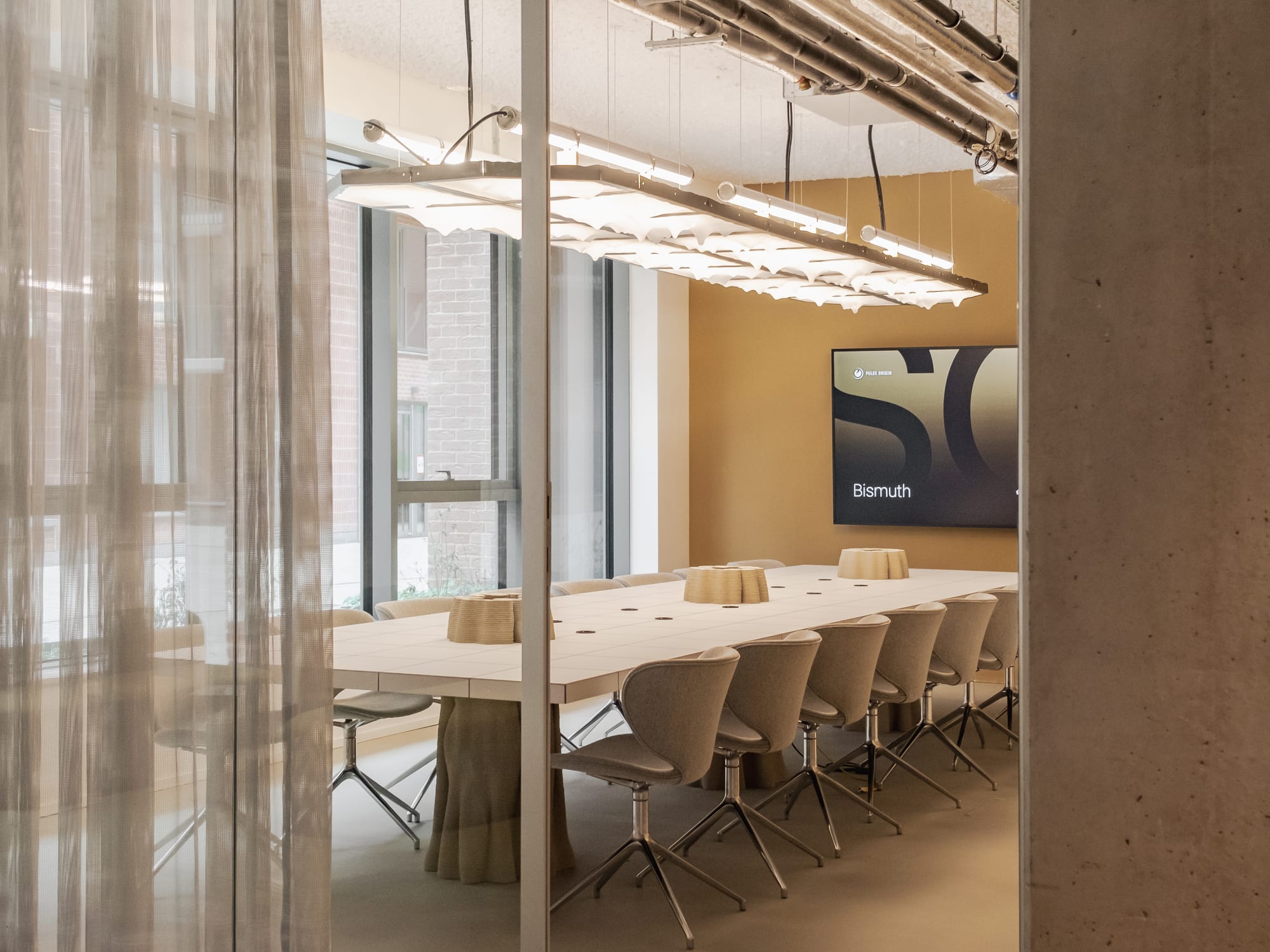 Silversquare Co-Working Space by Lilian van Daal. Photography by Safe as Studio. Conference room with biomimicry design.