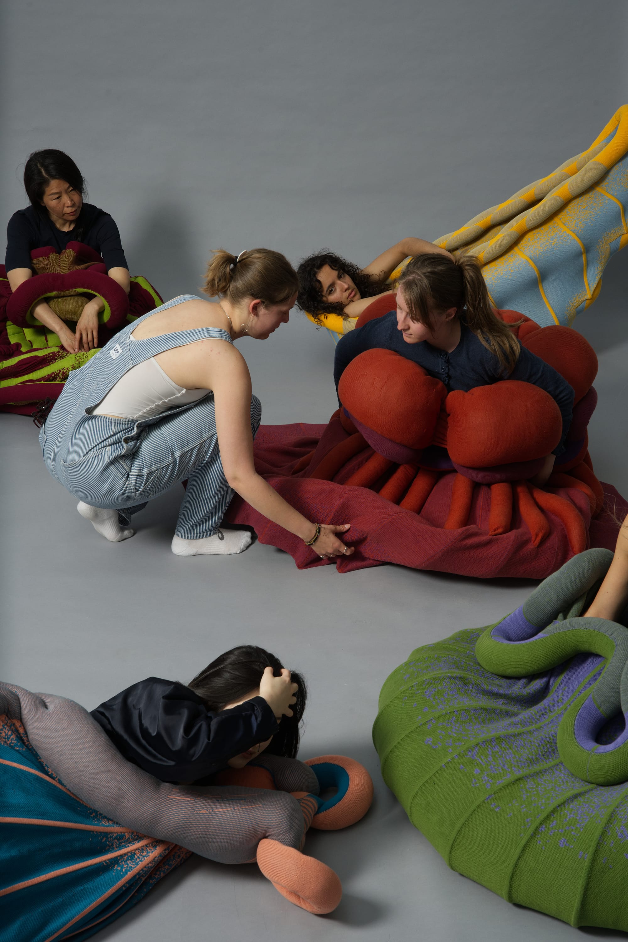 Amorphous Objects by Luna Haverkorn. Photography by Kasper Heden Andersen. Biomimicry informed interactive furniture pieces.