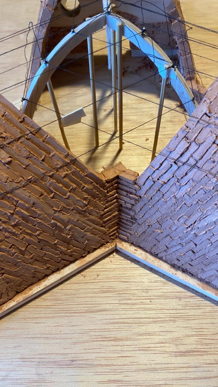 Model earth construction, three sided laboratory.