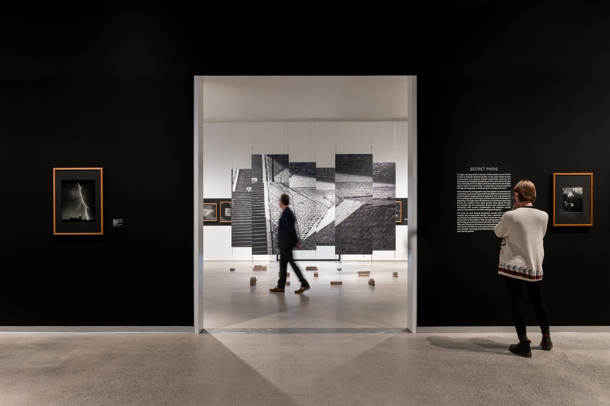 Exhibition space gallery showing photography.