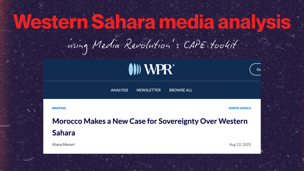 Western Sahara: media analysis