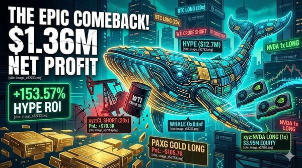 Crypto Eats TradFi! Netting $1.36M, Unpacking a Whale's "Tokenized Asset (RWA)" Macro Hedge Matrix