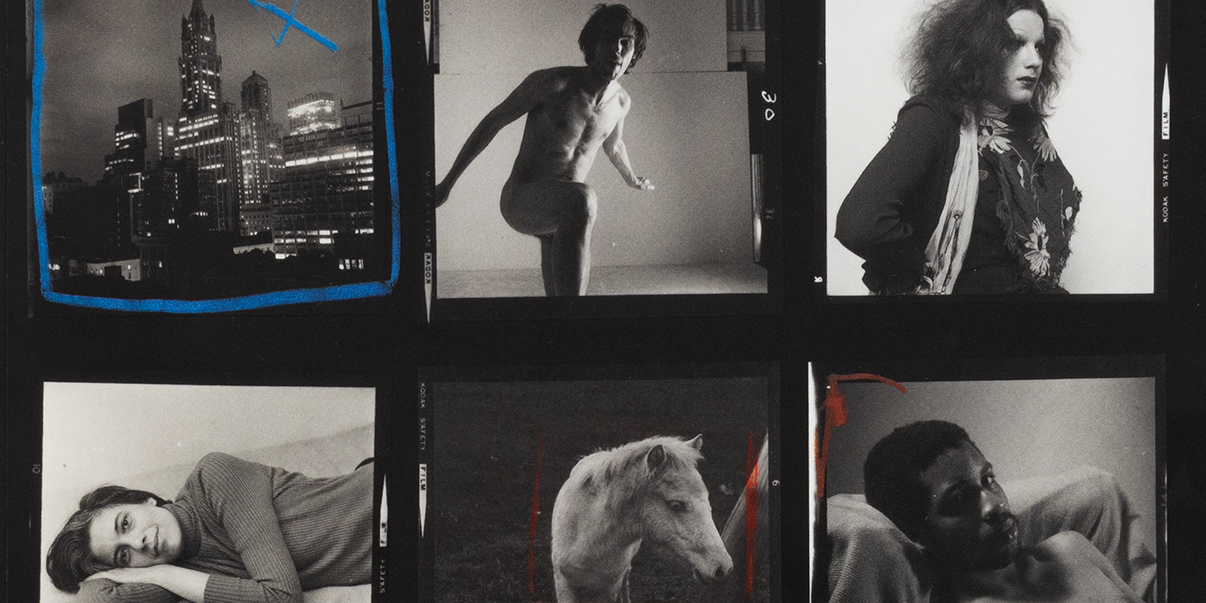 one of Peter Hujar's contact sheets
