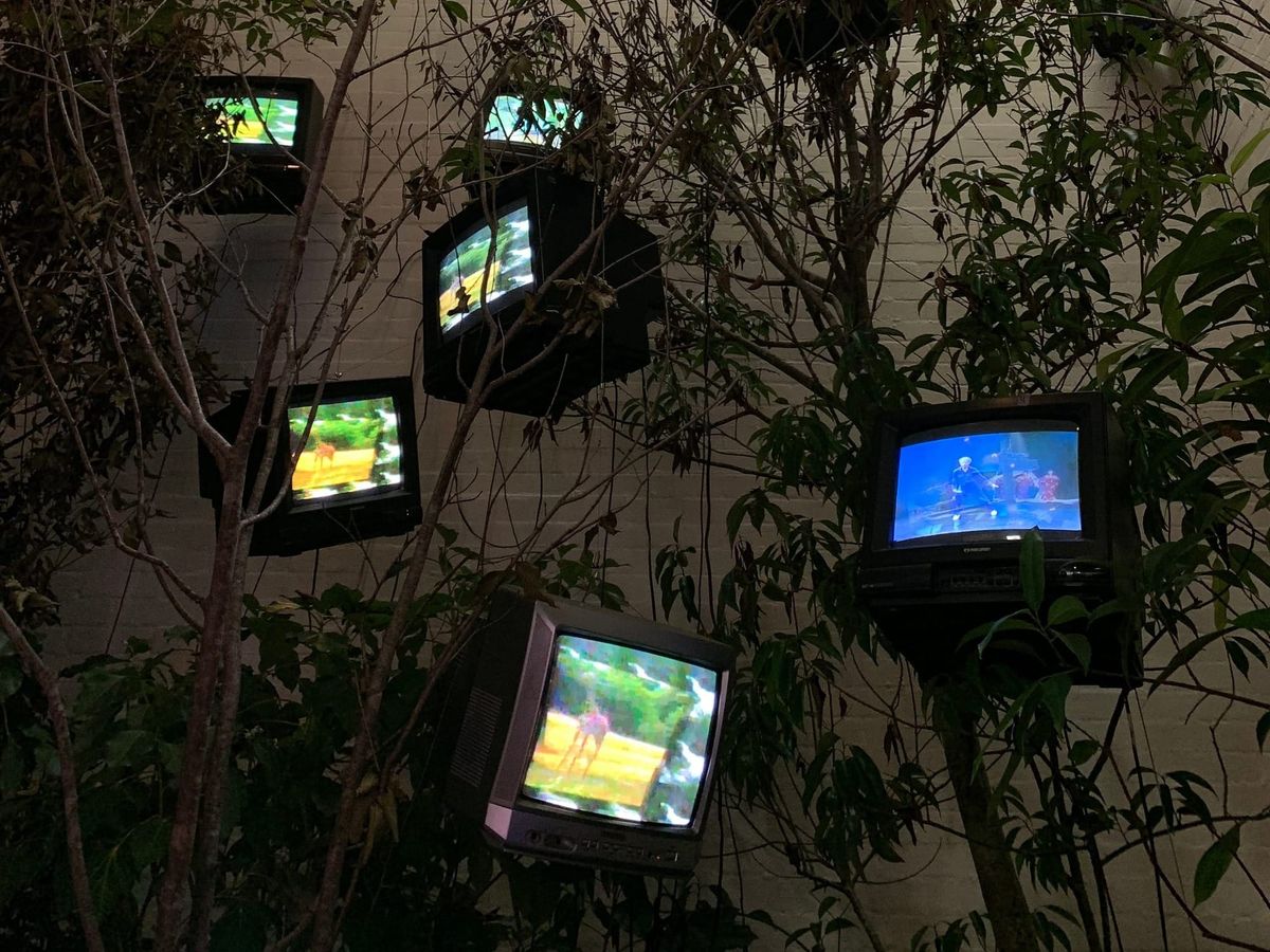 Nam June Paik at the Watari Museum of Contemporary Art