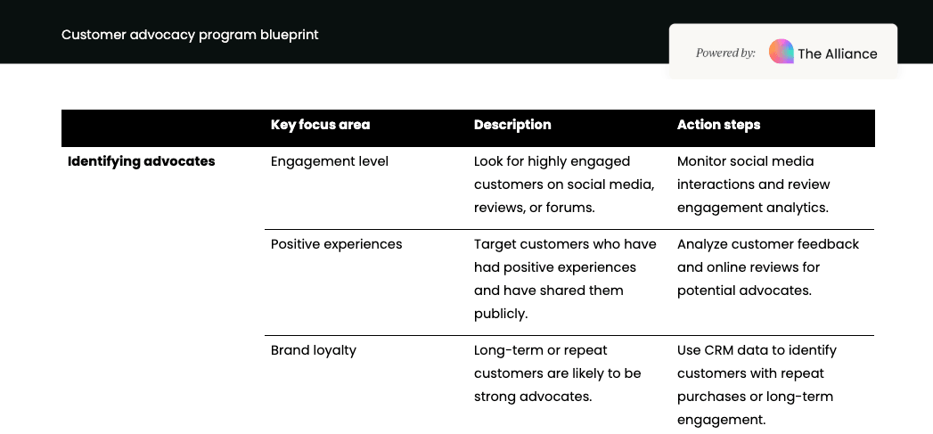 Customer advocacy program blueprint