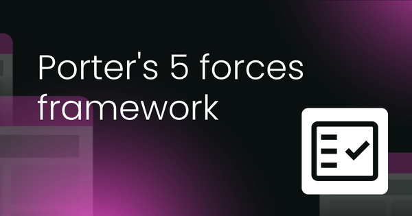 Competitive analysis  (Porter's 5 forces) framework