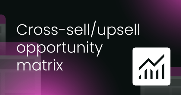 Cross-sell/upsell opportunity  matrix