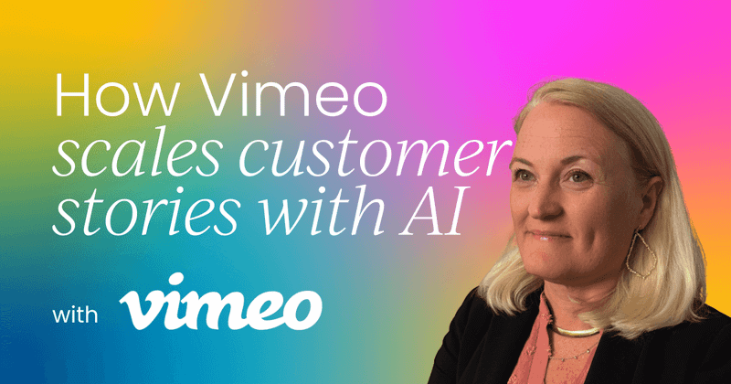 How Vimeo scales authentic  customer stories with AI