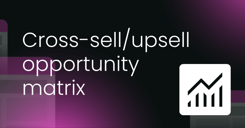 Cross-sell/upsell opportunity  matrix