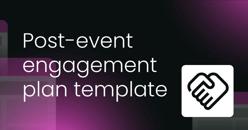 Post-event engagement plan  template