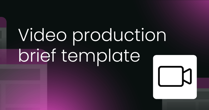 Video production brief  template