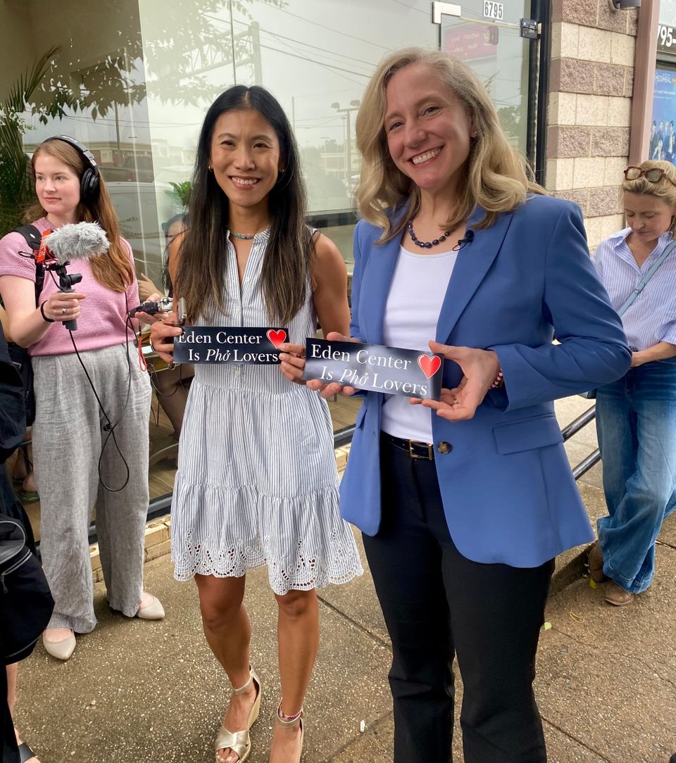 Va. Democratic Ticket Tours Eden Center Ahead of Nov. 4 Statewide Elections