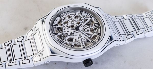 Hands-On: D1 Milano Skeleton White Sketch Watch