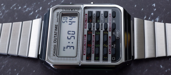 "OUTATIME" Casio Calculator CA-500W Watch Celebrates Back To The Future Movie 40th Anniversary
