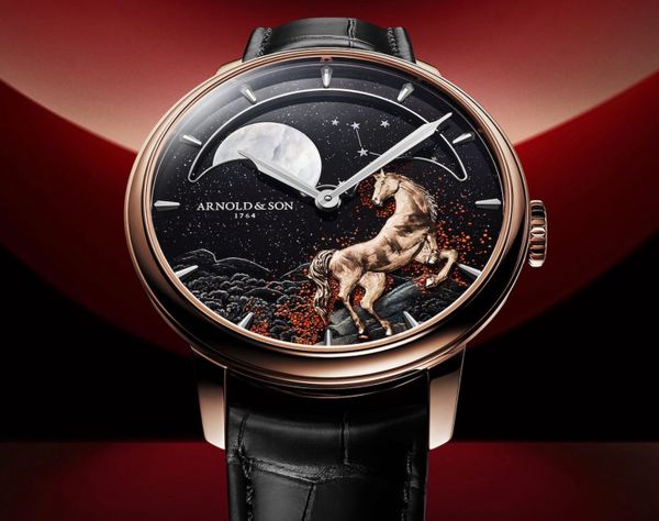 Arnold & Son Perpetual Moon 41.5 Red Gold 'Year of the Horse'—Métiers d'Art Meets Moon