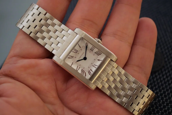 Cartier Privé Platinum Bracelet Tank Normale