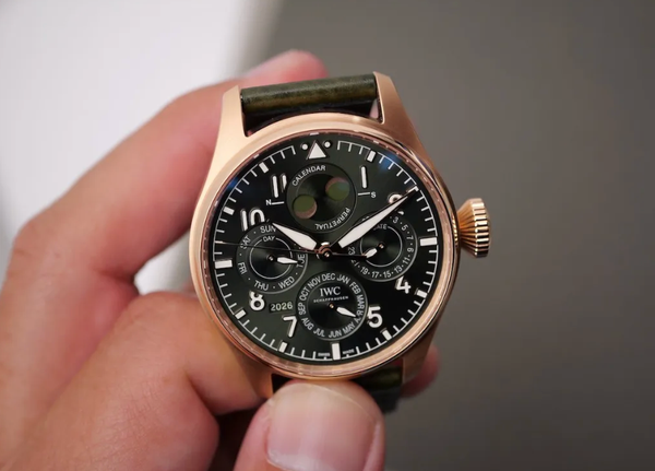 IWC Big Pilot Perpetual Calendar ProSet with Gold Case and Olive Dial