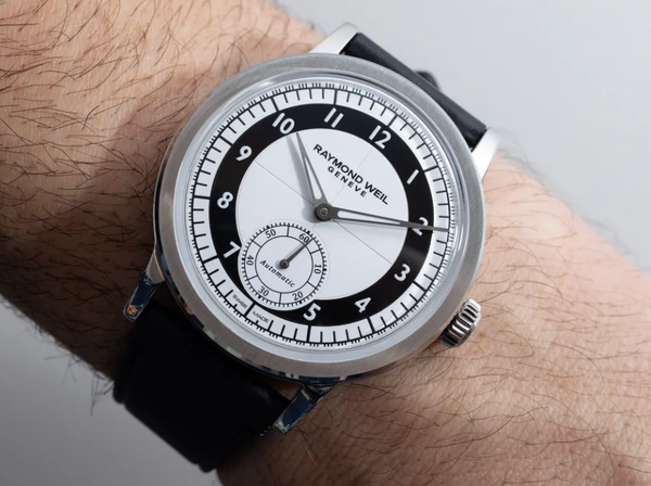 Raymond Weil Black & White Millesime Small Seconds Tuxedo Dress Watch