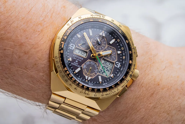 Limited-Edition Citizen Promaster Air Skyhawk A‑T Gold‑Tone Watch: Big, Bold, and Fun