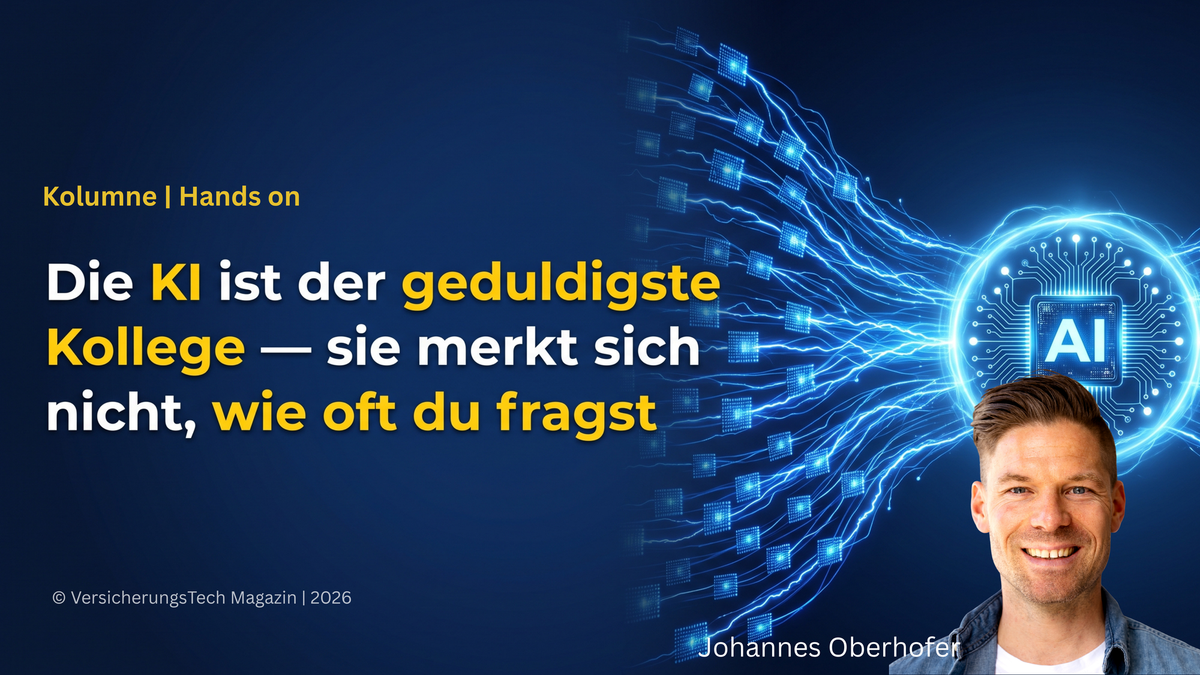 Die KI ist der geduldigste Kollege — sie merkt sich nicht, wie oft du fragst