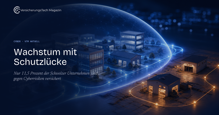 VTM-Titelbild: Wachstum mit Schutzlücke. Nur 11,5 Prozent der Schweizer Unternehmen sind gegen Cyberrisiken versichert.