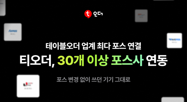 티오더, 업계 최다 POS 연동으로 테이블오더 시장 선도