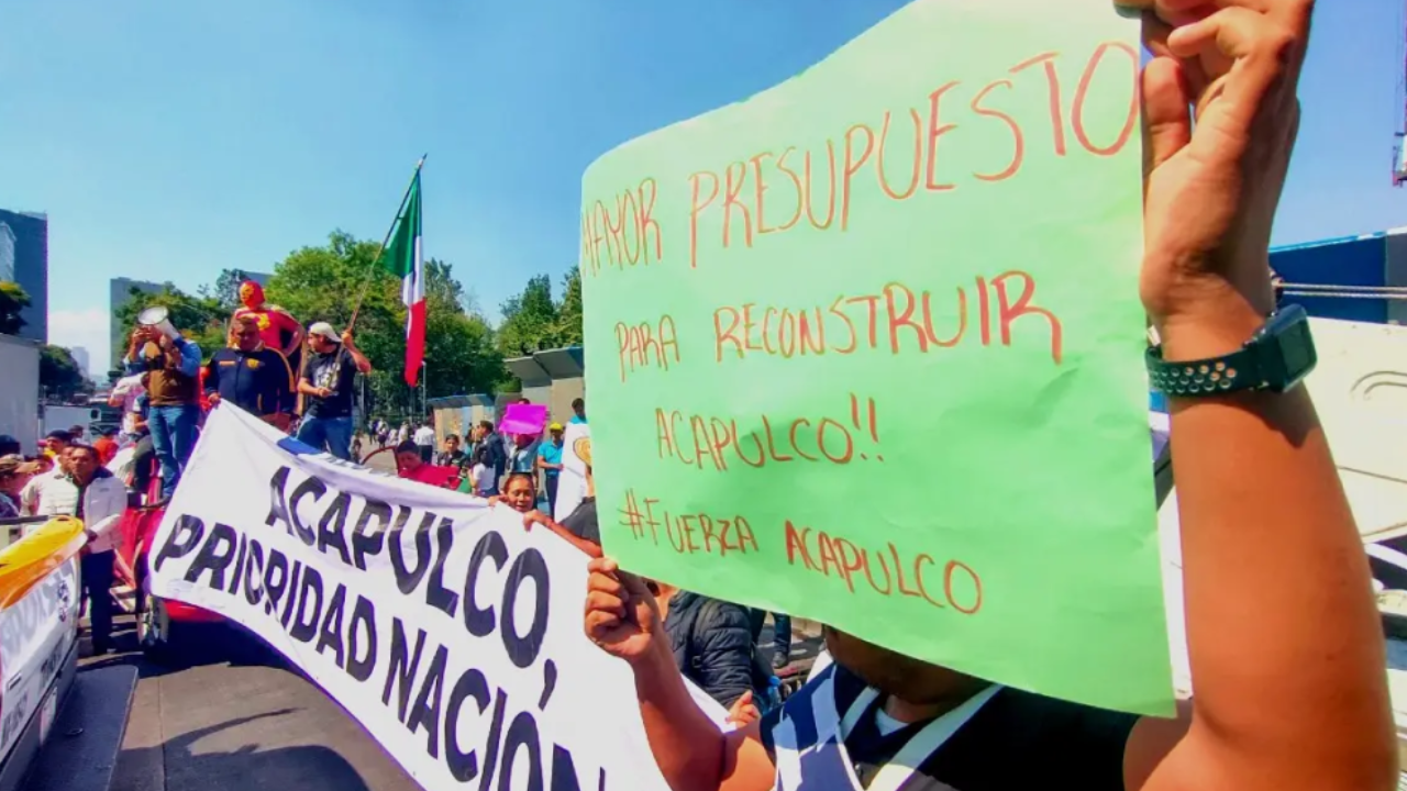 caravana acapulco impiden llegar palacio nacional