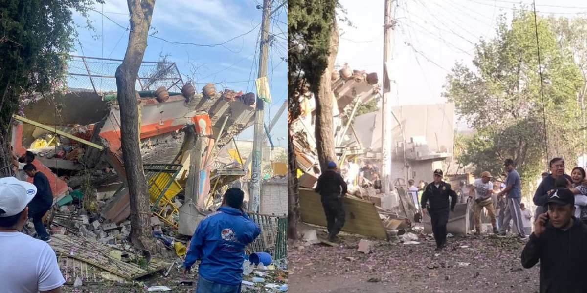 Explosión de tanque en Tlalpan derrumba casa y deja lesionados