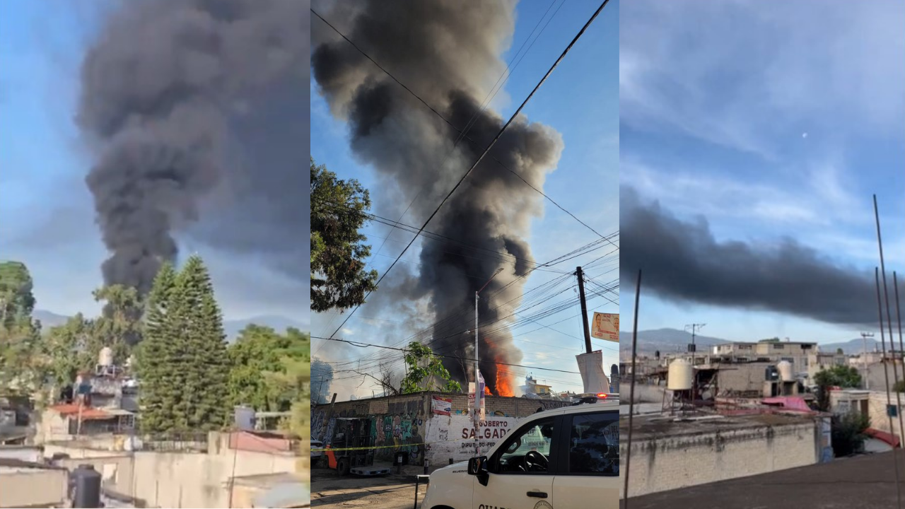 Video: Se registra fuerte incendio en bodega de Tláhuac