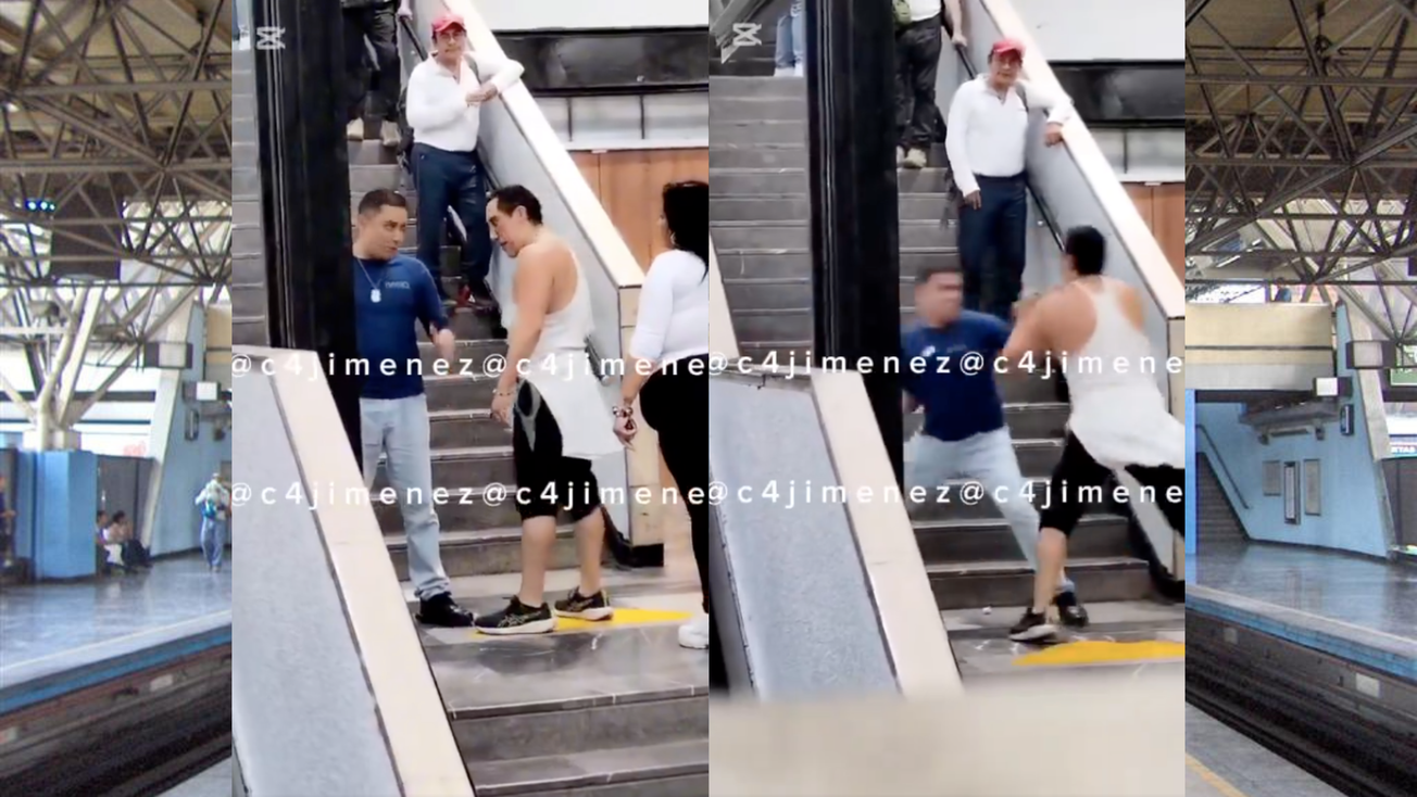 ¿El ring? La estación Chabacano: Captan pelea en el Metro de la CDMX