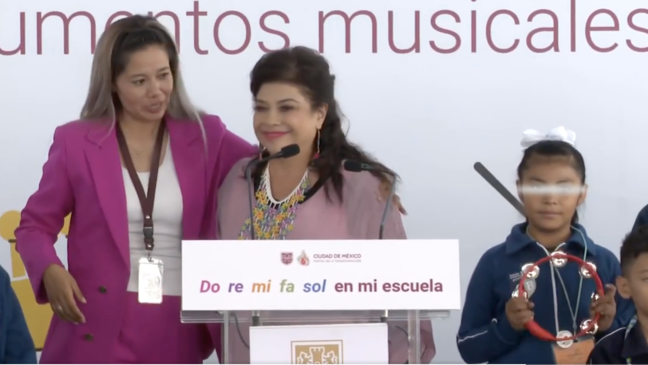 Clara Brugada presenta el programa  “Do, Re, Mi Fa, Sol en mi Escuela”