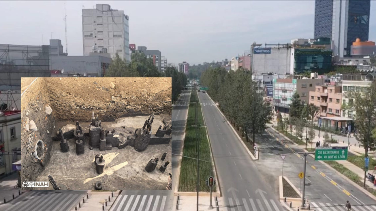 Descubren playa prehispánica en plena avenida Chapultepec