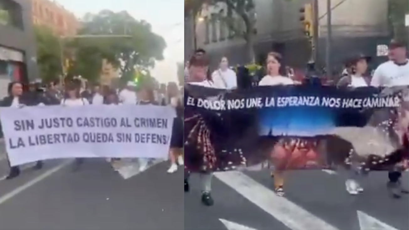 Protesta familia Le Barón en CDMX a 5 años de la tragedia que les cambió la vida