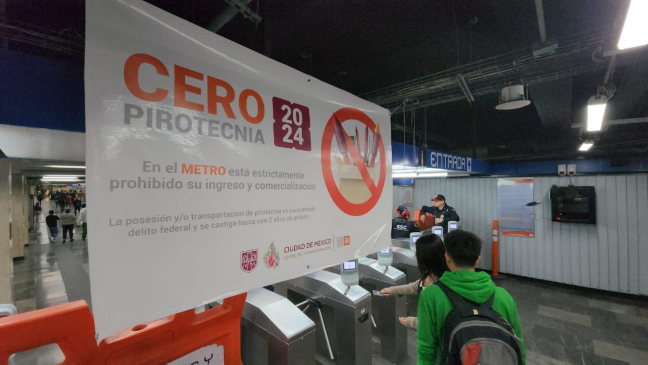 Arranca programa Cero Pirotecnia en el Metro de la CDMX