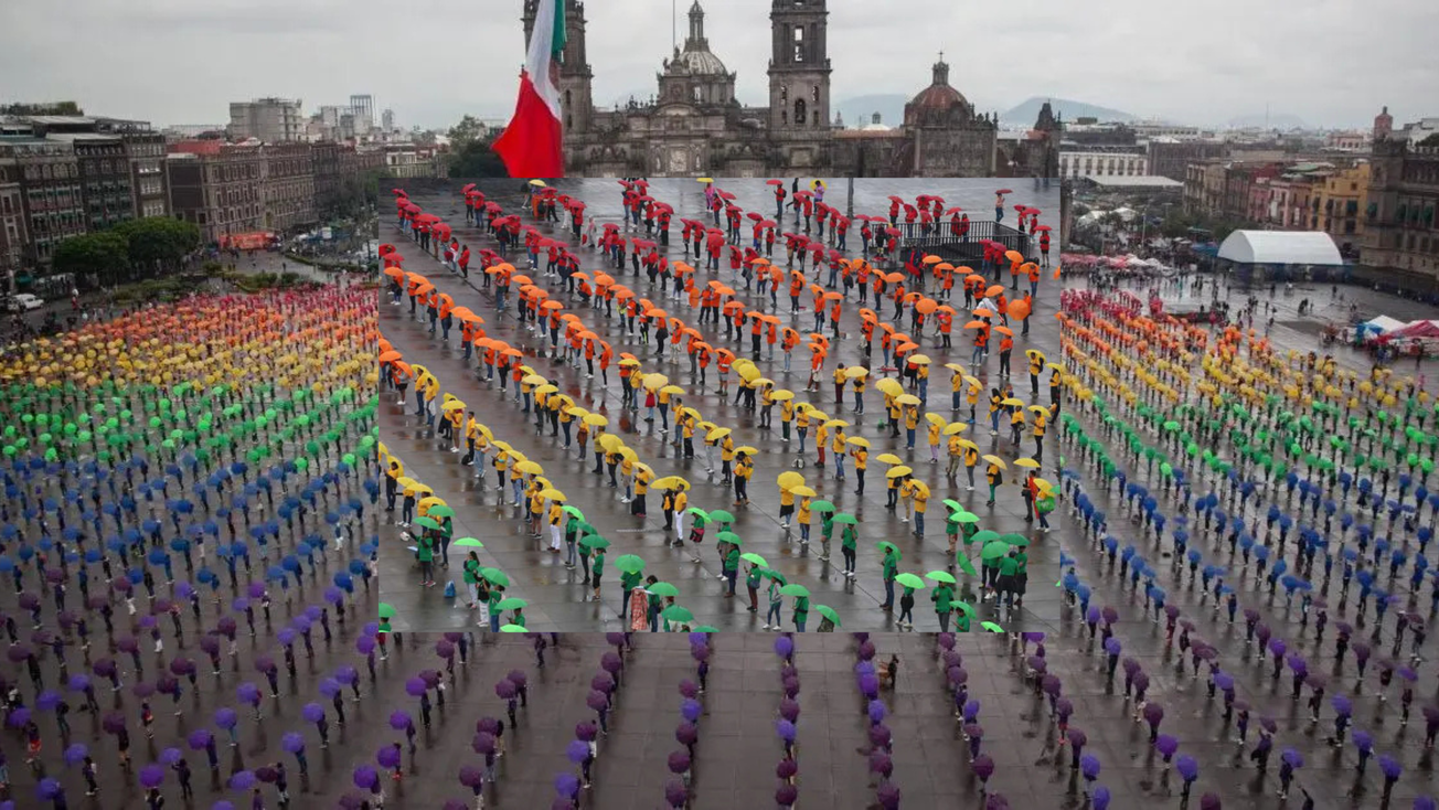 Miles forman la bandera humana LGBT más grande del mundo en CDMX