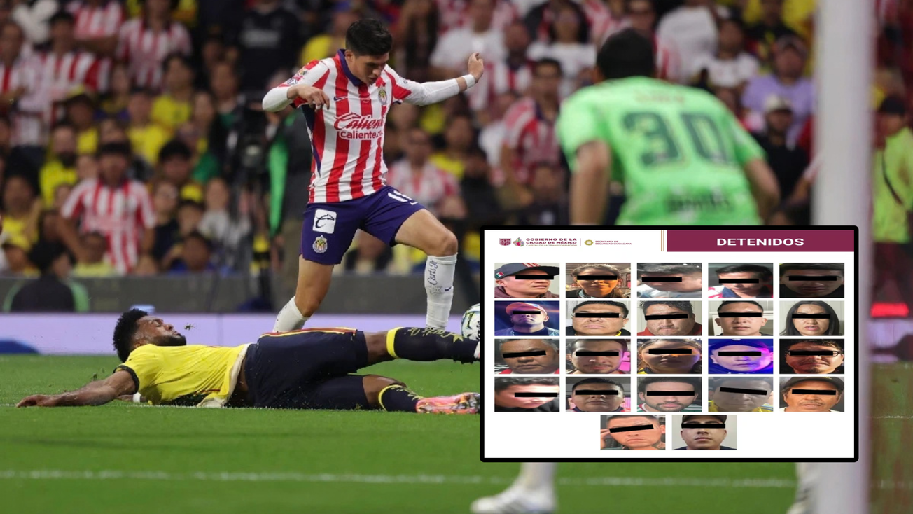 Detienen a 22 durante América VS. Chivas en CDMX, estas fueron las causas